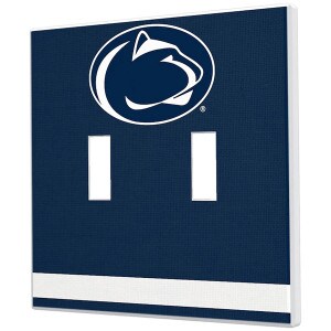navy double toggle light switch cover with Penn State Athletic Logo